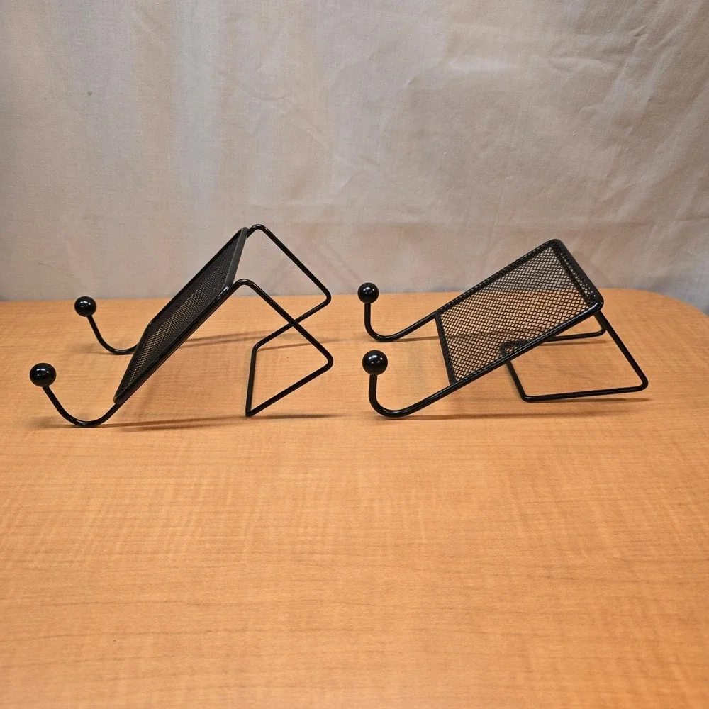 Two Black Mesh Metal‎ Office Phone Tablet Holder 4